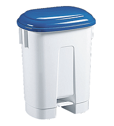 Plastový odpadkový koš Sirius 30 l - modré víko