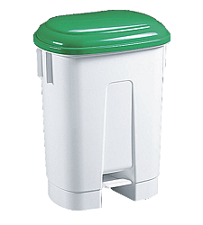 Plastový odpadkový koš Sirius 30 l - zelené víko