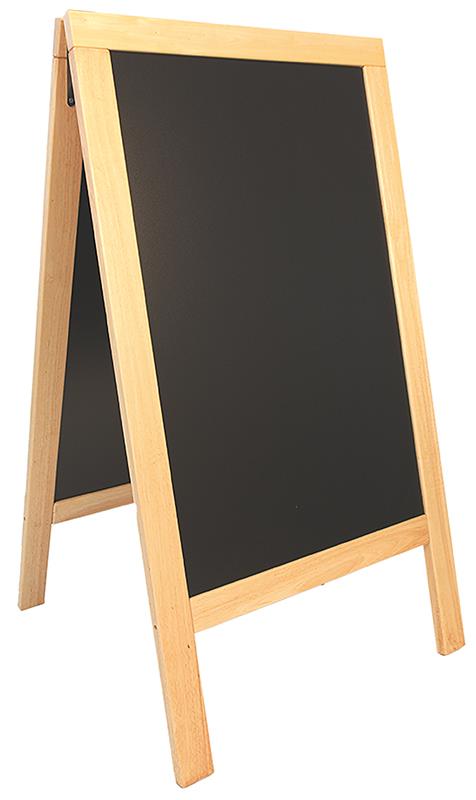 Nabídková stojanová tabule SANDWICH 75x135 cm, přírodní dřevo