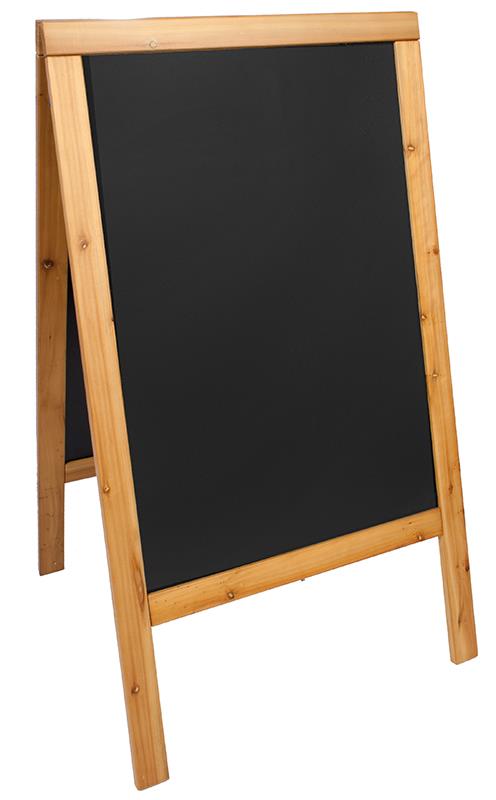 Nabídková stojanová tabule SANDWICH 70x120 cm, teak