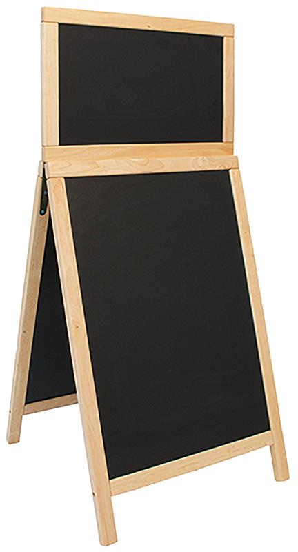 Nabídková stojanová tabule DUPLO TOP SANDWICH 55x120 cm, přírodní dřevo