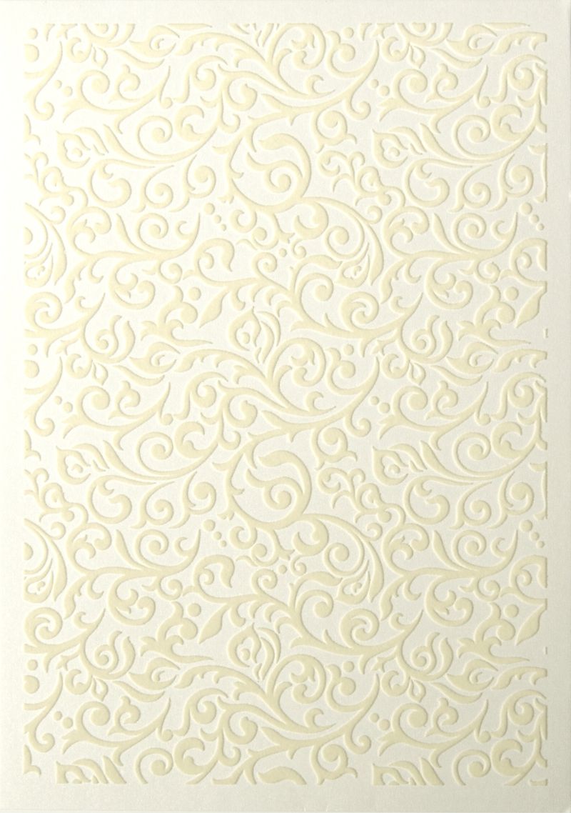 Galeria Papieru ozdobný papír Flock ivory 220g, 5ks