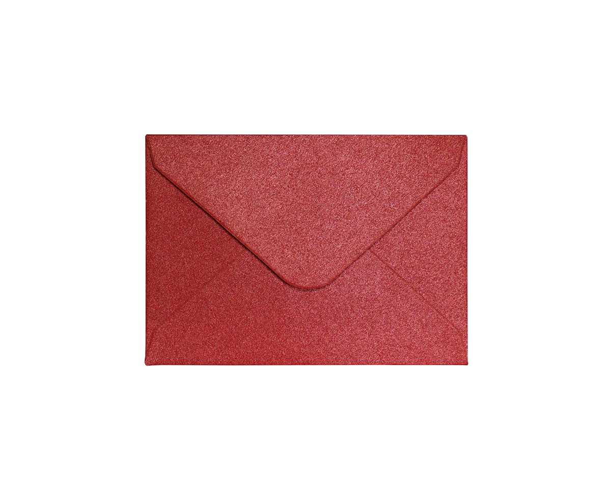 Galeria Papieru obálky 70x100 mm Pearl červená 150g, 10ks