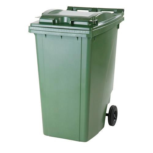 Plastová popelnice MEVA 360 l - zelená