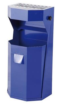 Odpadkový koš s popelníkem 50 l - modrý