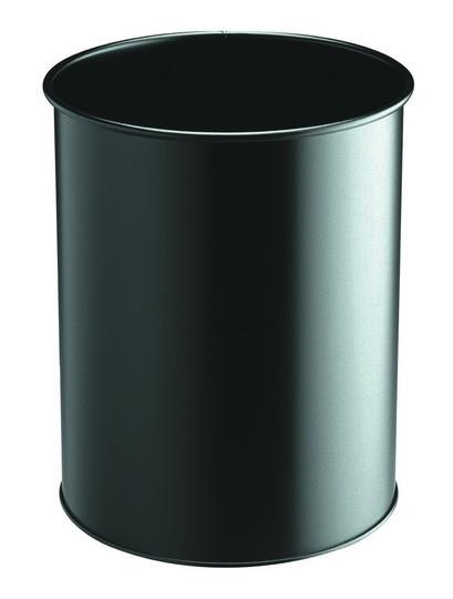 DURABLE Odpadkový koš kovový kulatý 15 P/30, černý