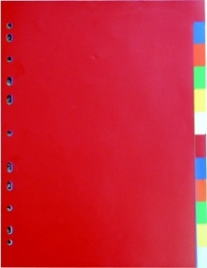 Rozdružovač A4 plastový barevný -  2 x 5 barev